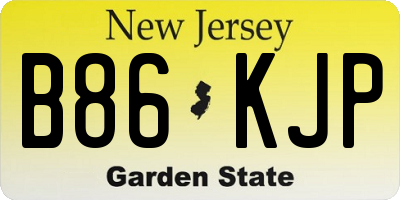NJ license plate B86KJP