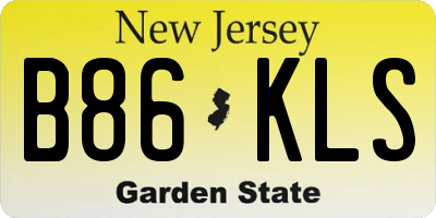 NJ license plate B86KLS
