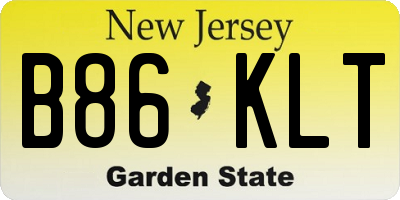 NJ license plate B86KLT