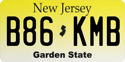 NJ license plate B86KMB