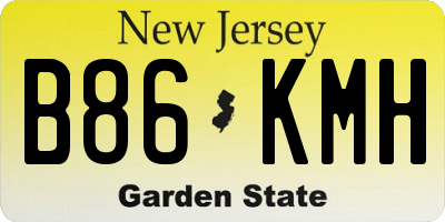 NJ license plate B86KMH