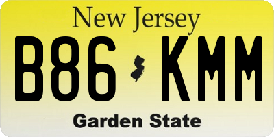 NJ license plate B86KMM