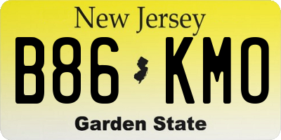 NJ license plate B86KMO
