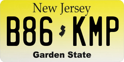 NJ license plate B86KMP