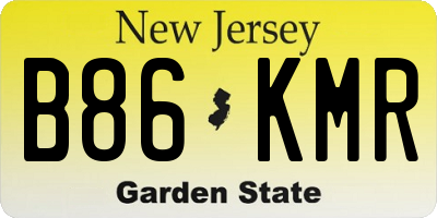 NJ license plate B86KMR