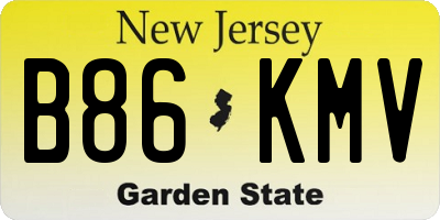 NJ license plate B86KMV