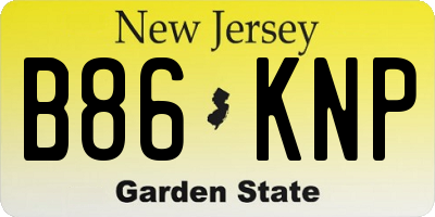 NJ license plate B86KNP