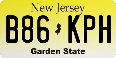 NJ license plate B86KPH
