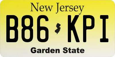 NJ license plate B86KPI