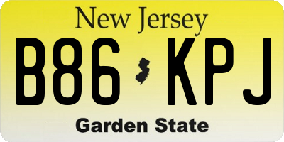 NJ license plate B86KPJ