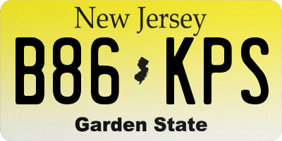 NJ license plate B86KPS