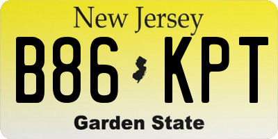 NJ license plate B86KPT