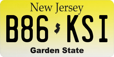 NJ license plate B86KSI