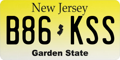 NJ license plate B86KSS