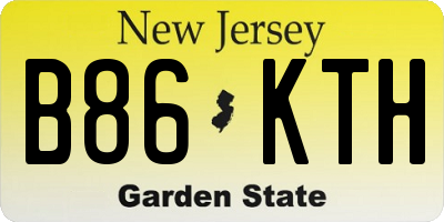 NJ license plate B86KTH