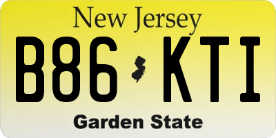 NJ license plate B86KTI