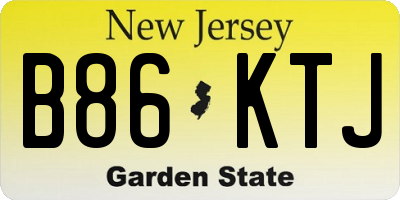 NJ license plate B86KTJ