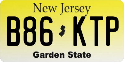 NJ license plate B86KTP