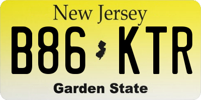 NJ license plate B86KTR