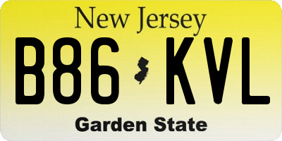 NJ license plate B86KVL