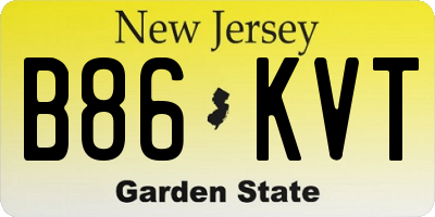 NJ license plate B86KVT
