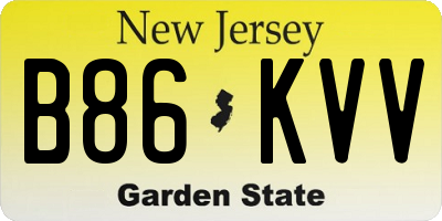 NJ license plate B86KVV