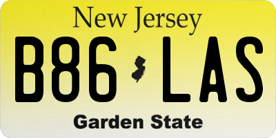 NJ license plate B86LAS