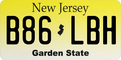 NJ license plate B86LBH