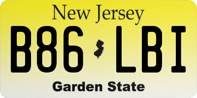 NJ license plate B86LBI