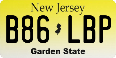 NJ license plate B86LBP