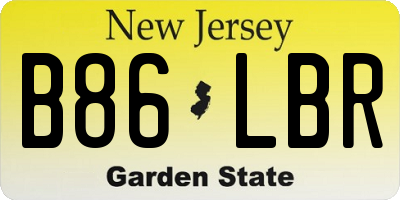 NJ license plate B86LBR
