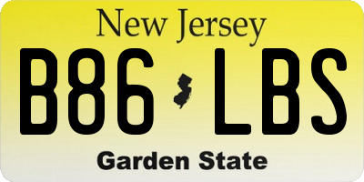 NJ license plate B86LBS