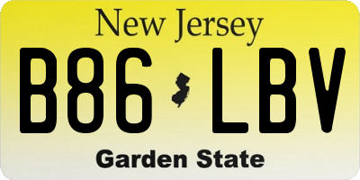 NJ license plate B86LBV