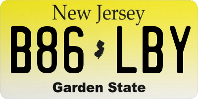 NJ license plate B86LBY