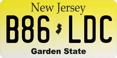 NJ license plate B86LDC