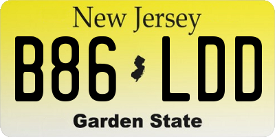 NJ license plate B86LDD