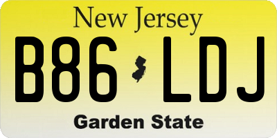 NJ license plate B86LDJ
