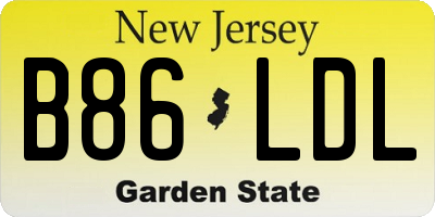 NJ license plate B86LDL