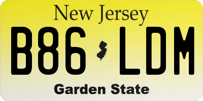 NJ license plate B86LDM