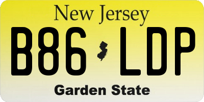 NJ license plate B86LDP