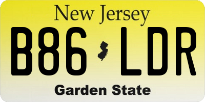 NJ license plate B86LDR