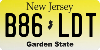NJ license plate B86LDT
