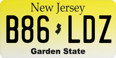 NJ license plate B86LDZ
