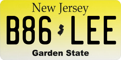 NJ license plate B86LEE
