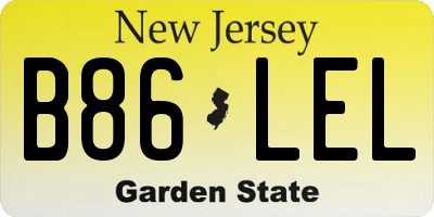 NJ license plate B86LEL