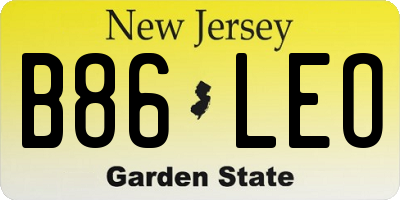 NJ license plate B86LEO