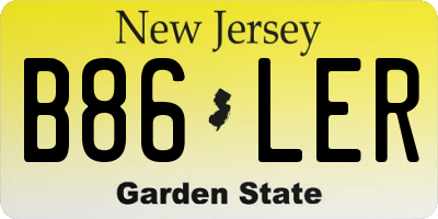 NJ license plate B86LER
