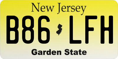 NJ license plate B86LFH