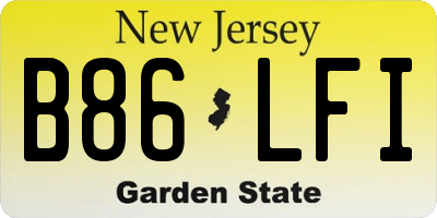 NJ license plate B86LFI