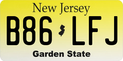 NJ license plate B86LFJ